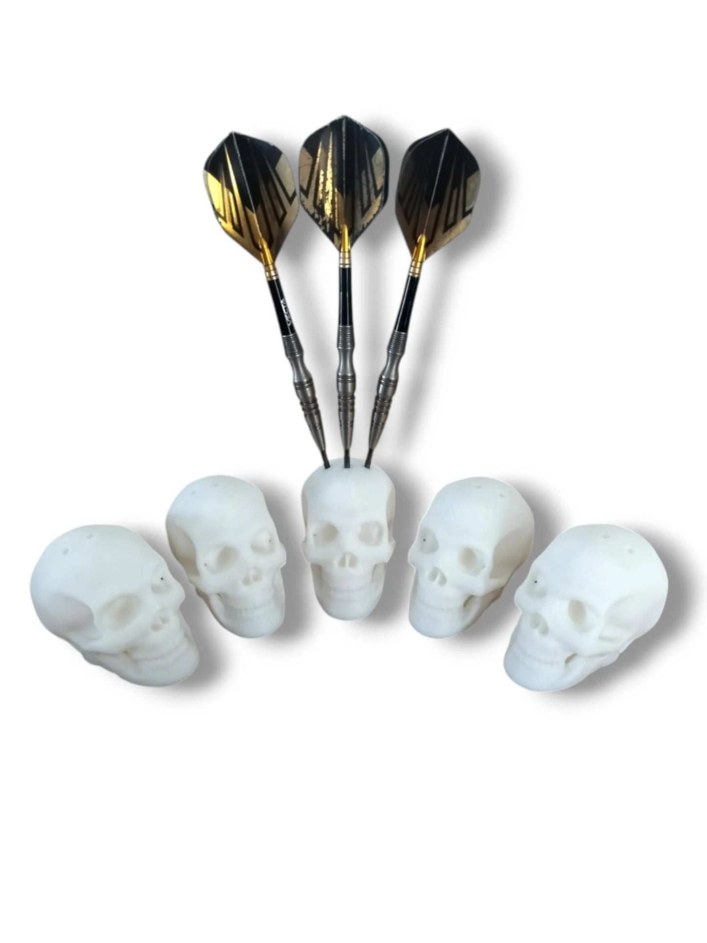 Skull Display standaard WIT (set 5 stuks)